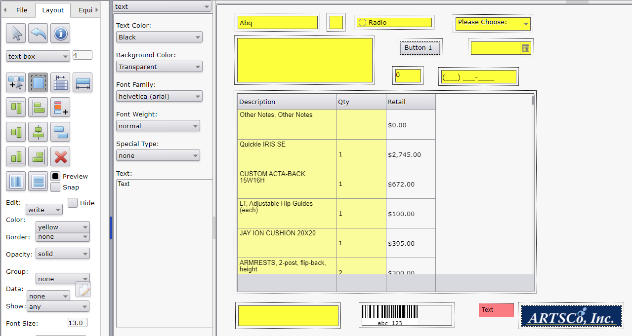 Text Layout Item Properties - ATLAS Technology (702) 425-3854 HelpDocs